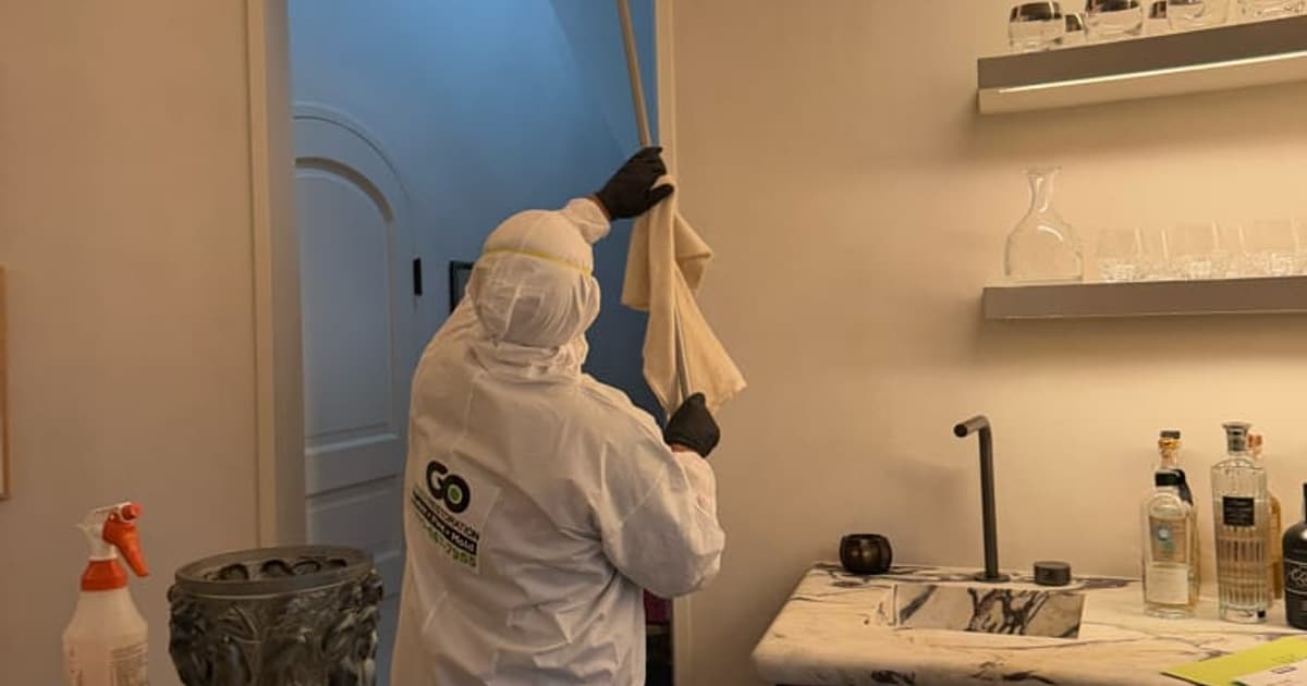 Fire-damaged contents cleared during restoration