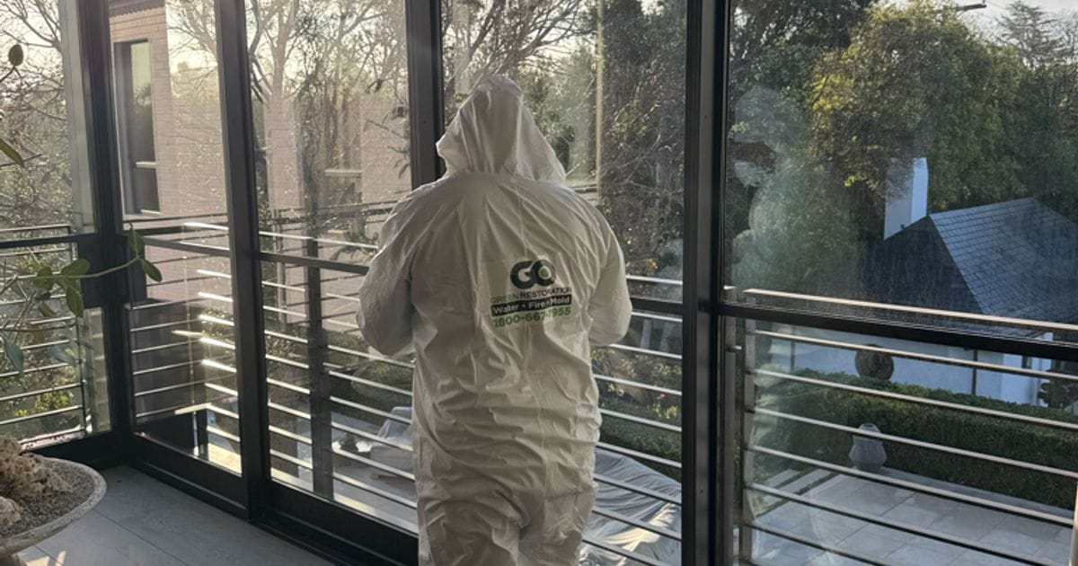 fire damage restoration work by Go Green Restoration