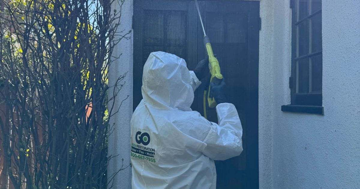 fire damage restoration work by Go Green Restoration