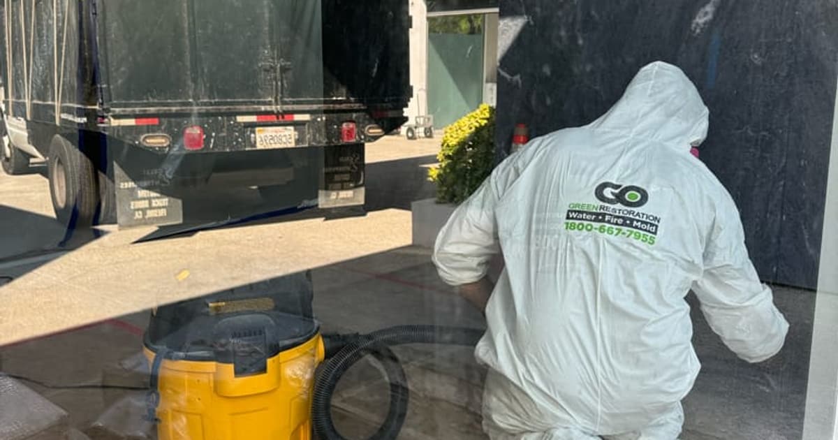 Mold affected material during small-area cleanup