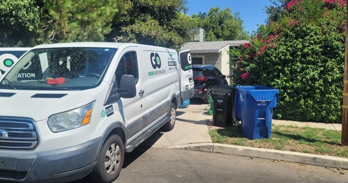 Mold affected material during small-area cleanup