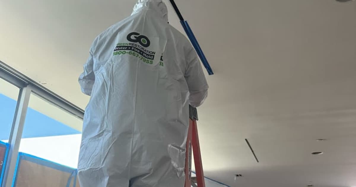 Mold affected material during small-area cleanup