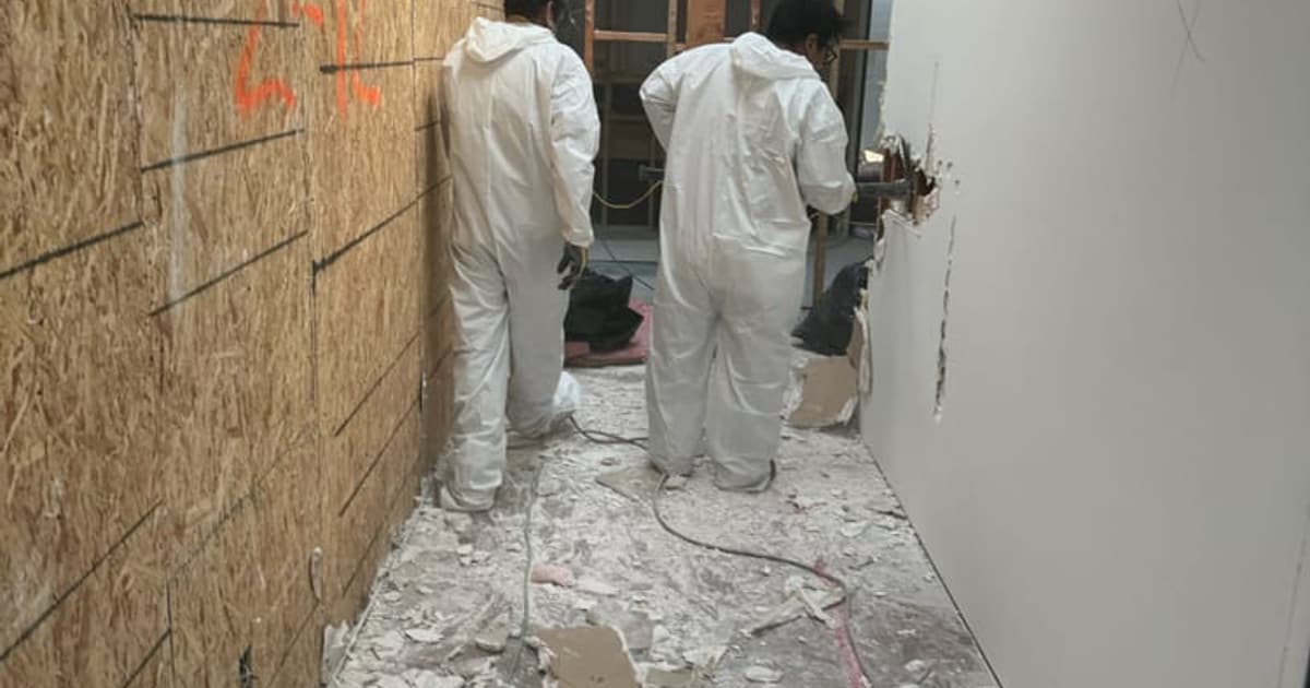 Mold growth on an interior wall surface