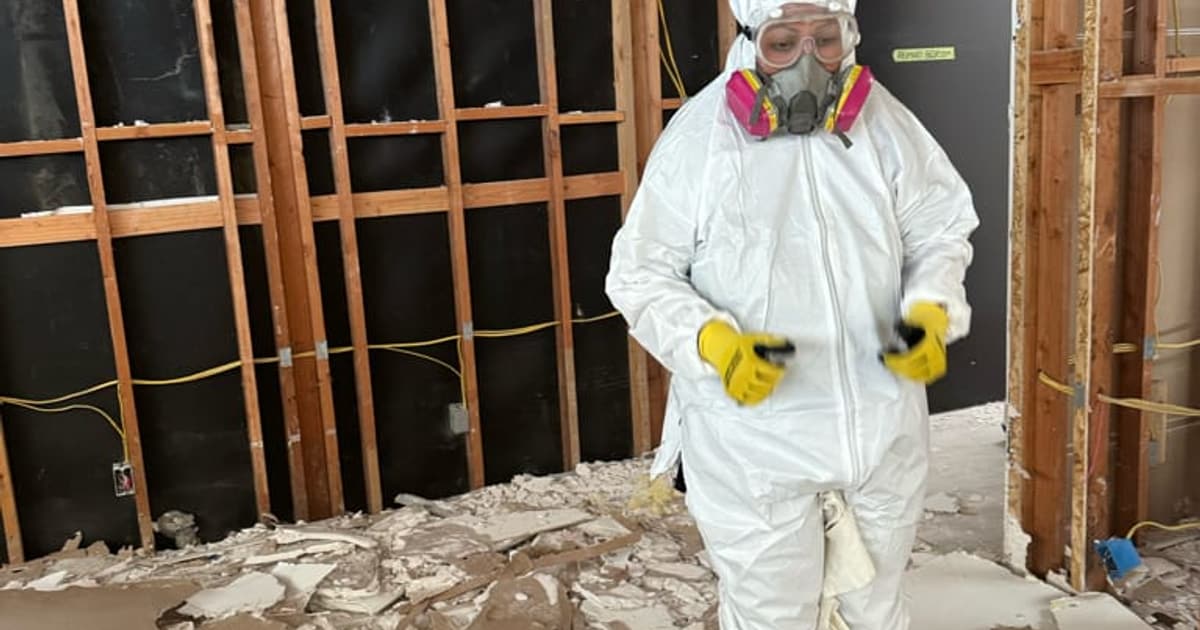 Mold growth on an interior wall surface