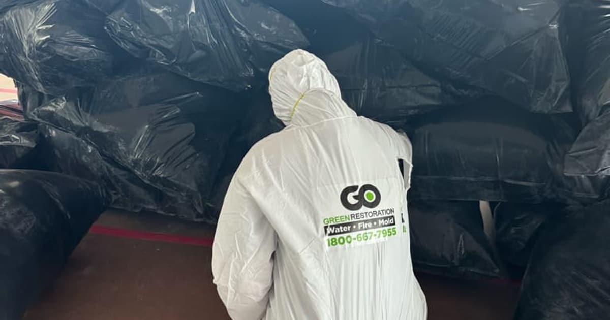 Mold affected material during small-area cleanup