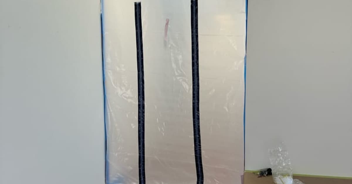 Discoloured drywall showing mold growth